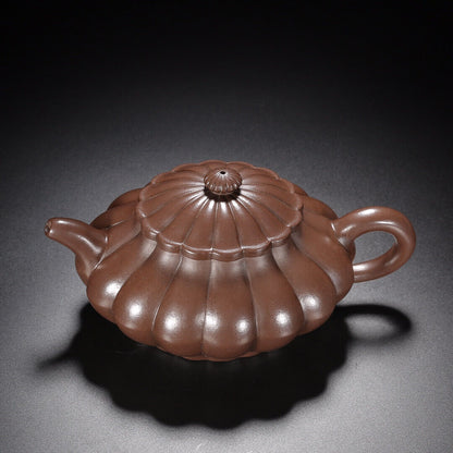 Chinese Yixing Zisha Clay Handmade Exquisite Teapot （筋纹 底款：施小马）