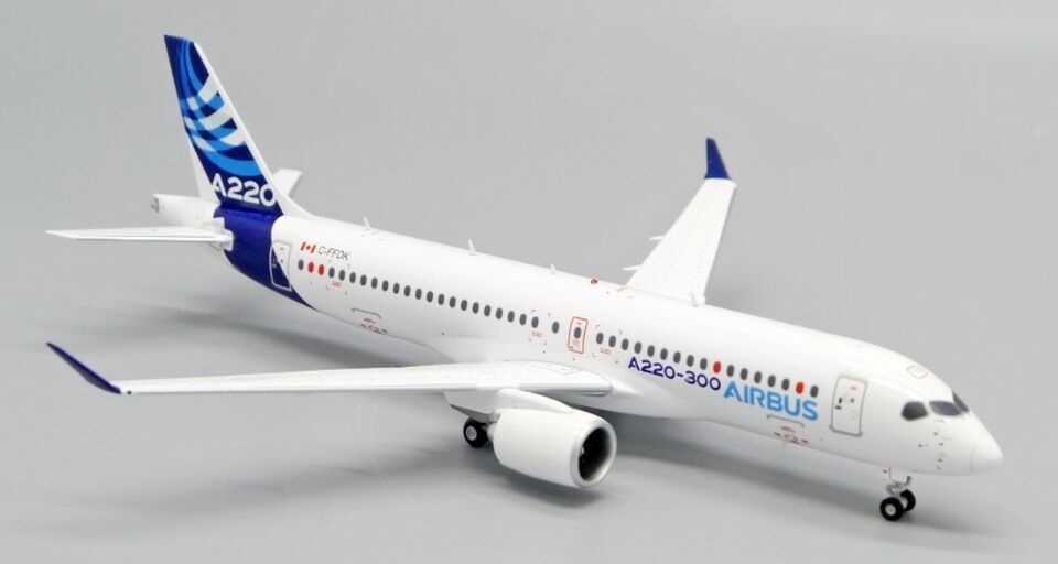 1:200 JC Wings AIRBUS A220-300 Passenger Airplane Diecast Plane Aircraft Model