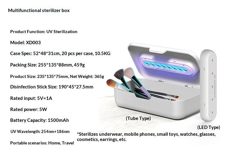 Intelligent Ultraviolet Disinfection Box for Underwear, Mobile Phones, Watches