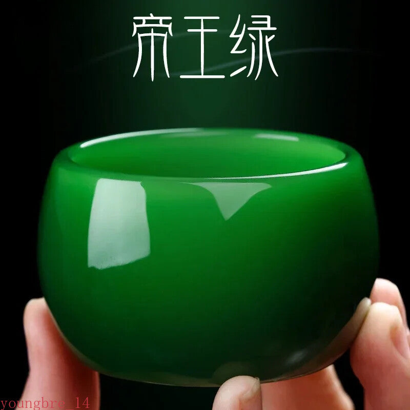 Empire Teacup Jade Porcelain Large Imitation Jade Glazed Kung Fu Tea Set