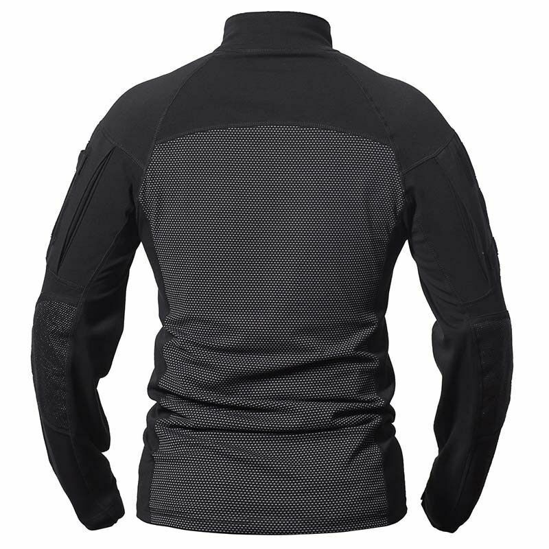 T-Shirt AND Pants Set Camouflage Suit Hiking Trousers Non Slip Silicone Elbow XL