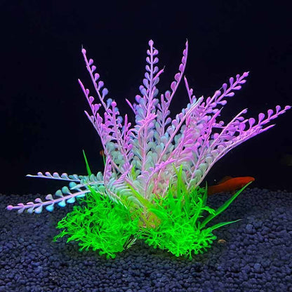 Aquarium Decor Plastic Aquatic Artificial Plants Fish Tank Water Ornament 8x14cm