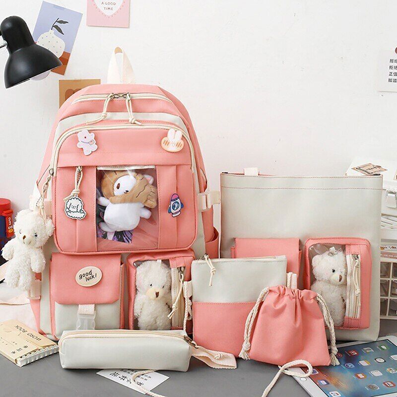 Women Backpack Multi Pockets Student Schoolbags Leisure Rucksack Backpack