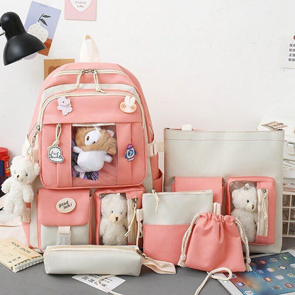 Women Backpack Multi Pockets Student Schoolbags Leisure Rucksack Backpack