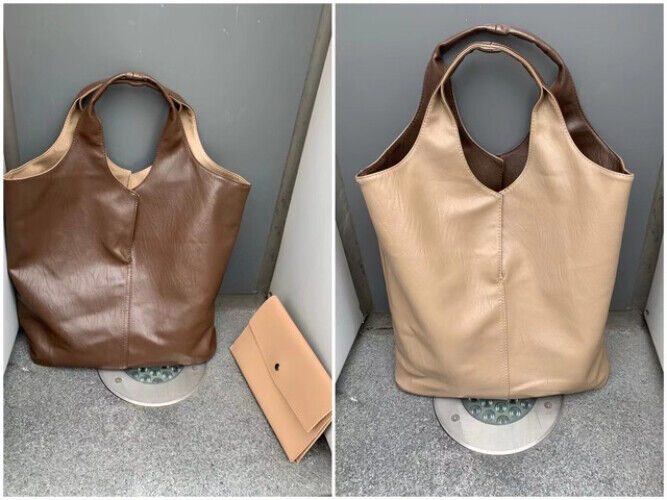 Shoulder Bag For Women PU School Work Business Bag Female Double Side