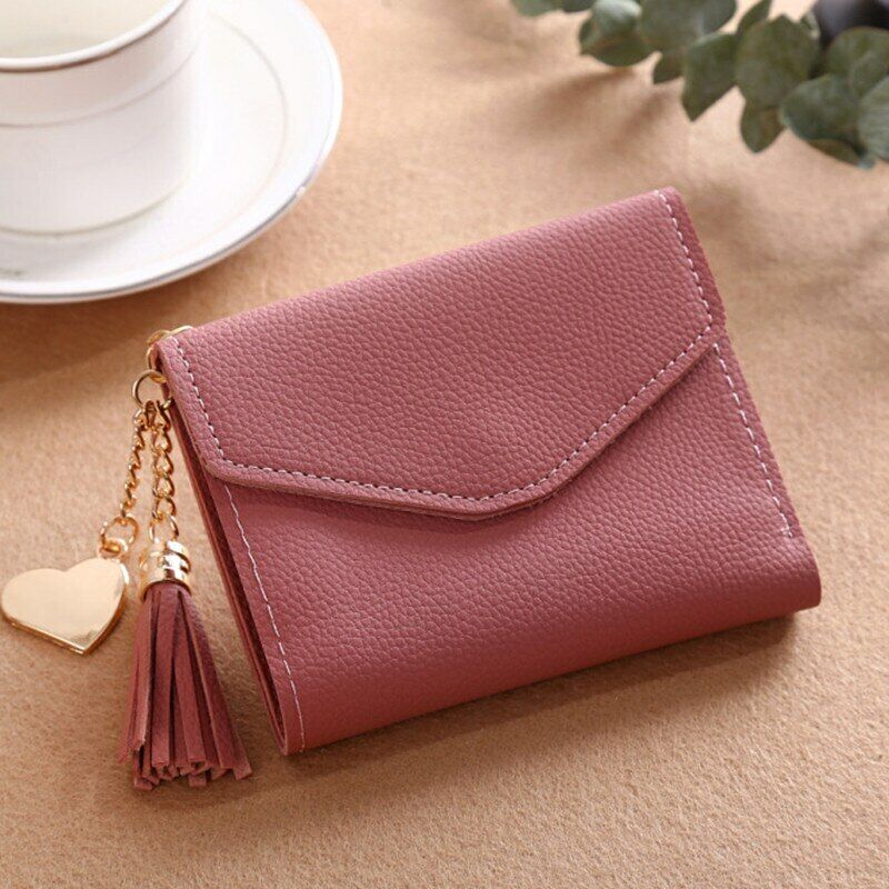 Women Wallet Purse Cash Clip Billfold Card Clamps Female Mini Handbag Coin Purse