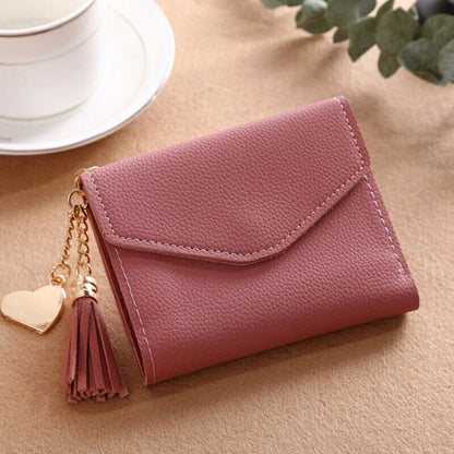 Women Wallet Purse Cash Clip Billfold Card Clamps Female Mini Handbag Coin Purse