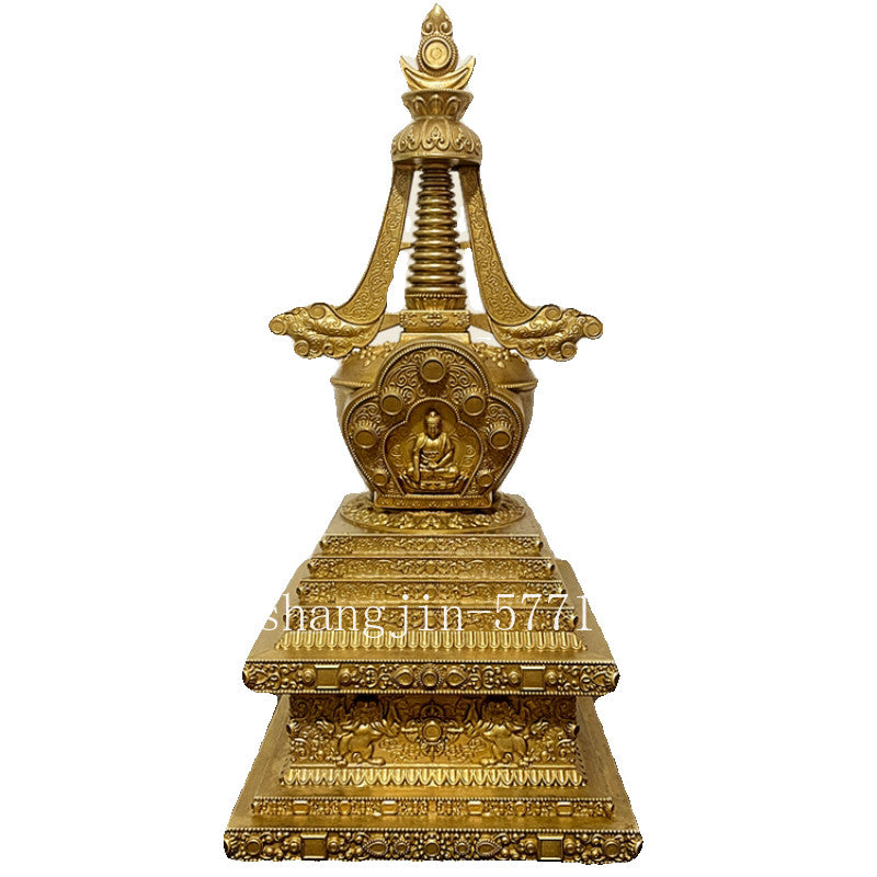23.5cm Tibetan Buddha Pagoda Buddha Utensils Bodhi Pagoda Buddha Hall Ornaments
