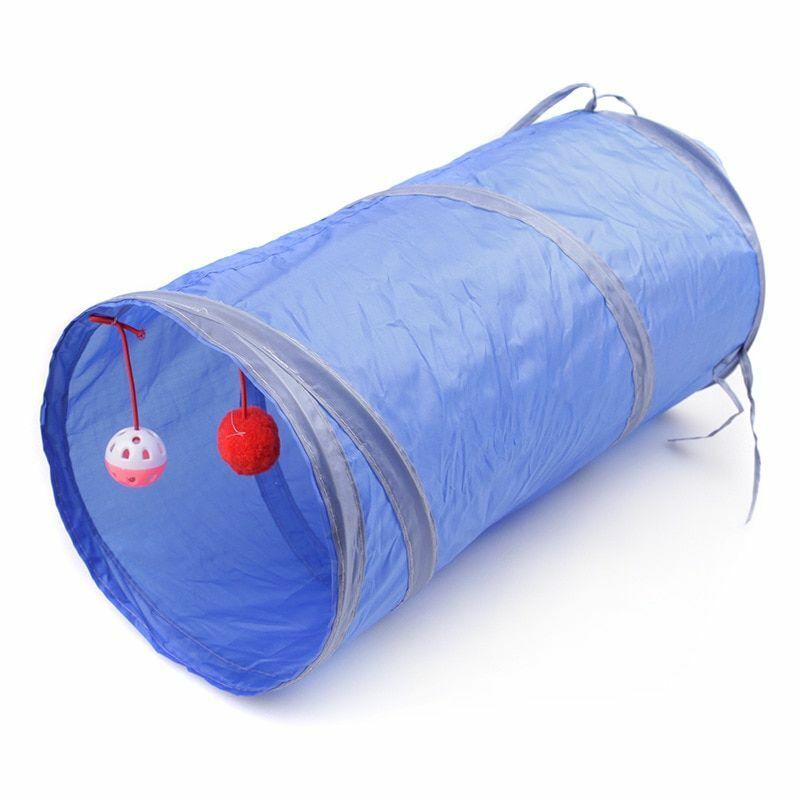 Cat Tunnel Toy Indoor Collapsible Tube Kitty Bored Pet Hole Puppy Kitten Rabbit