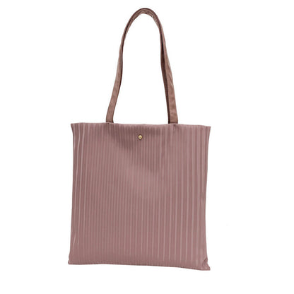 Solid Color Striped Bucket Bag Underarm Bag Large Capacity Tote Bag Zipper