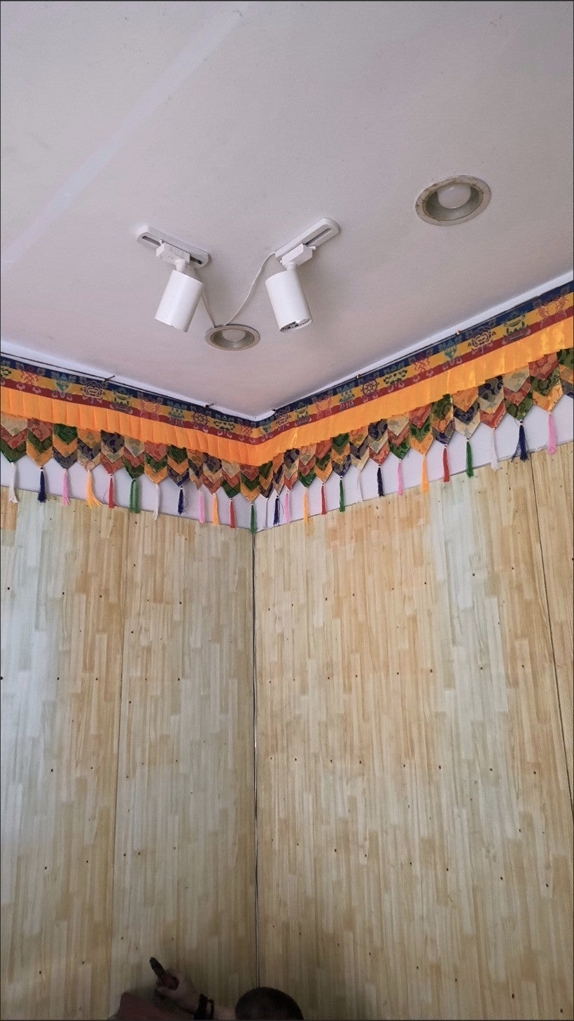 Tibetan Style Curtain Hanging Table Wall Enclosure Handmade Buddhist 100cm
