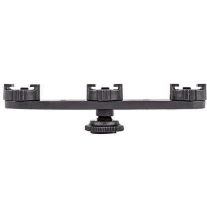 Triple Hot Shoe Bracket Mount Holder Hot Shoe Base Camera Support for Fill Light