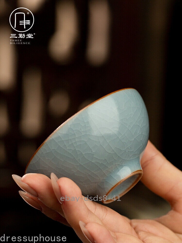 Jingdezhen Ceramic Kung Fu Tea Set, Bamboo Hat, Tea Tasting Single Cup