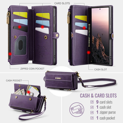 For Samsung Galaxy S25 Ultra Plus Wallet Case, Card Holder Kickstand Flip Cover