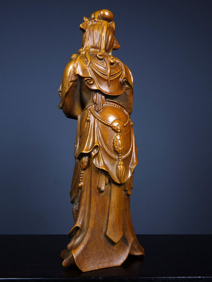 Old Tibetan rosewood carved Bodhisattva ornaments