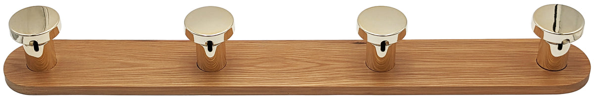 Eldon 28-Inch Long Wall Mountable 4 Hook Panel, Oak (24345)