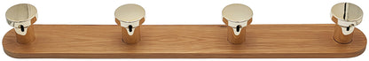 Eldon 28-Inch Long Wall Mountable 4 Hook Panel, Oak (24345)