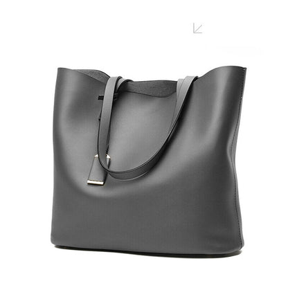 Fashion Women PU Leather Satchel Tote Handbag Large Capacity Travel Shoulder Bag