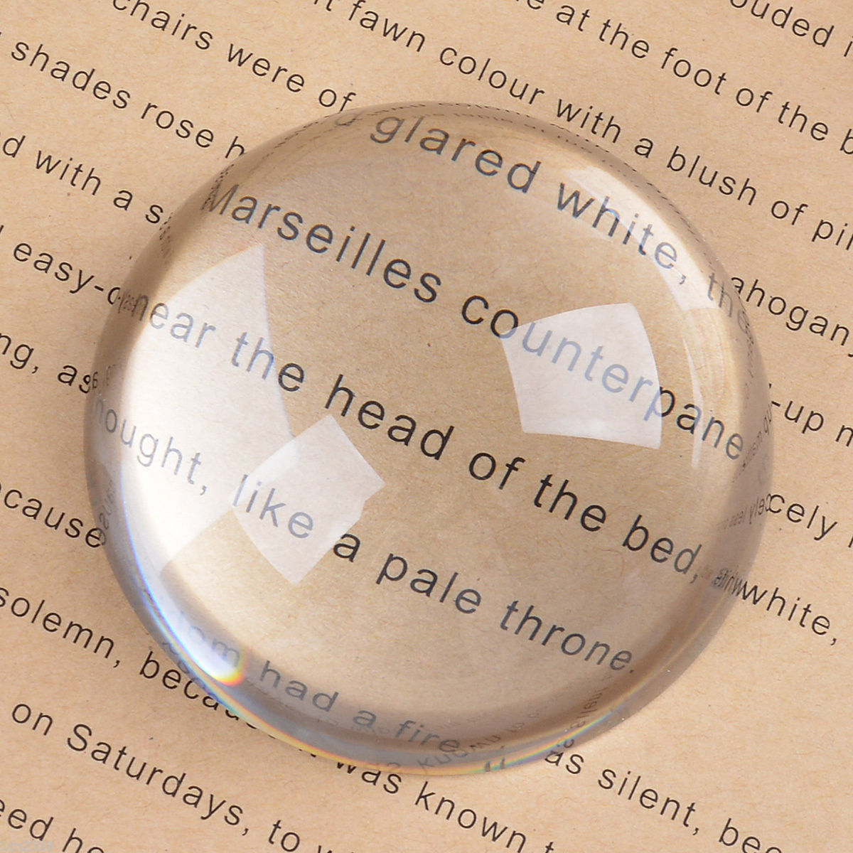 Big Magnifying Glass Paperweight Dome Magnifiers Semi Crystal Ball 60mm
