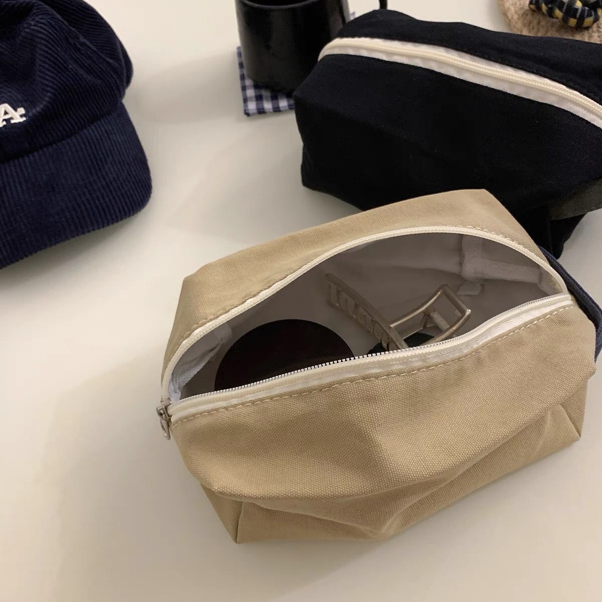 Makeup Bag Cosmetic Storage Toiletry Beauty Canvas Pouch Traveling Case Clutch