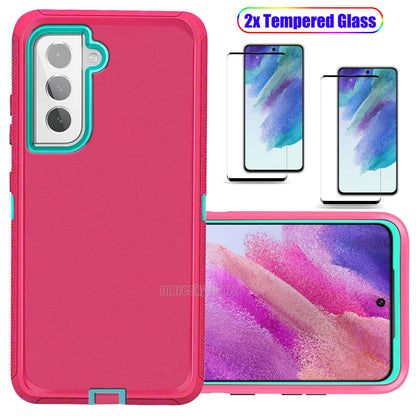 For Samsung Galaxy S21 FE 5G Case Slim Shockproof Hard Cover,Screen Protector