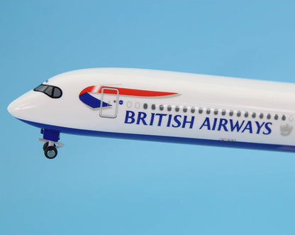 1:200 37CM RISESOON BRITISH AIRWAYS AIRBUS A350-1000 Airplane ABS Plastic Model