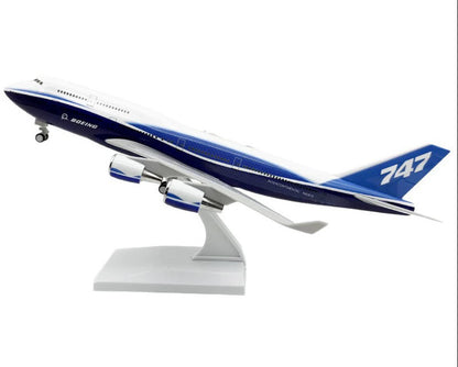30CM BOEING 747-400 Passenger Plane Airplane Landing Gear Resin Aircraft Model