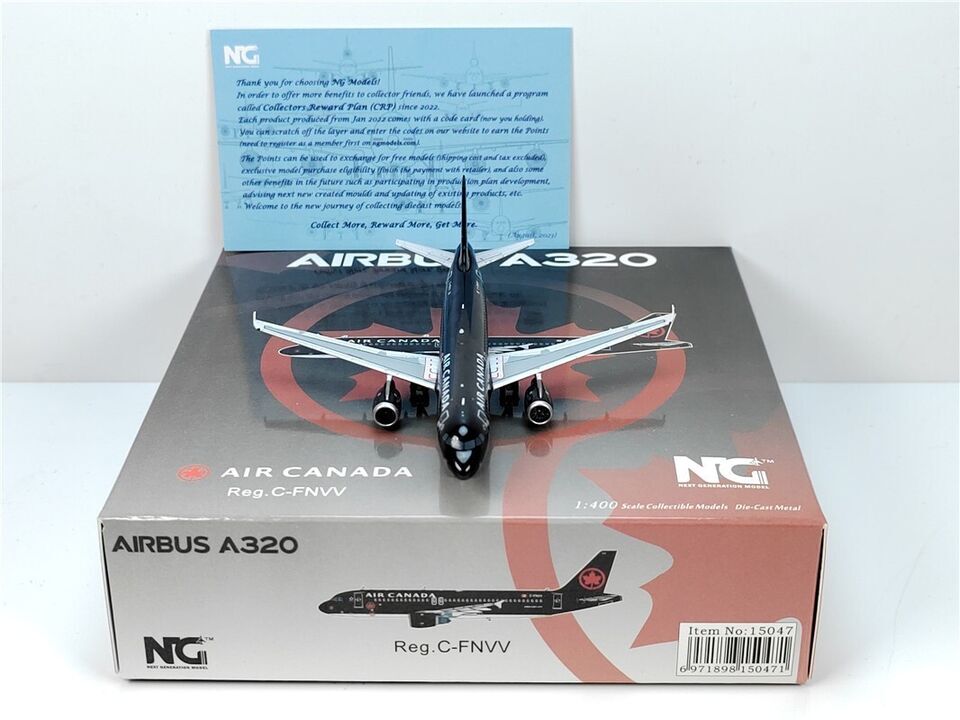 1:400 NG Model AIR CANADA AIRBUS A320 Passenger Aircraft Diecast Airplane Model