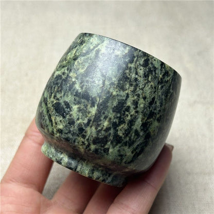 Natural Tibetan Medicinal Stone Jade Cup Strong Magnetic Handmade Drinking Cup
