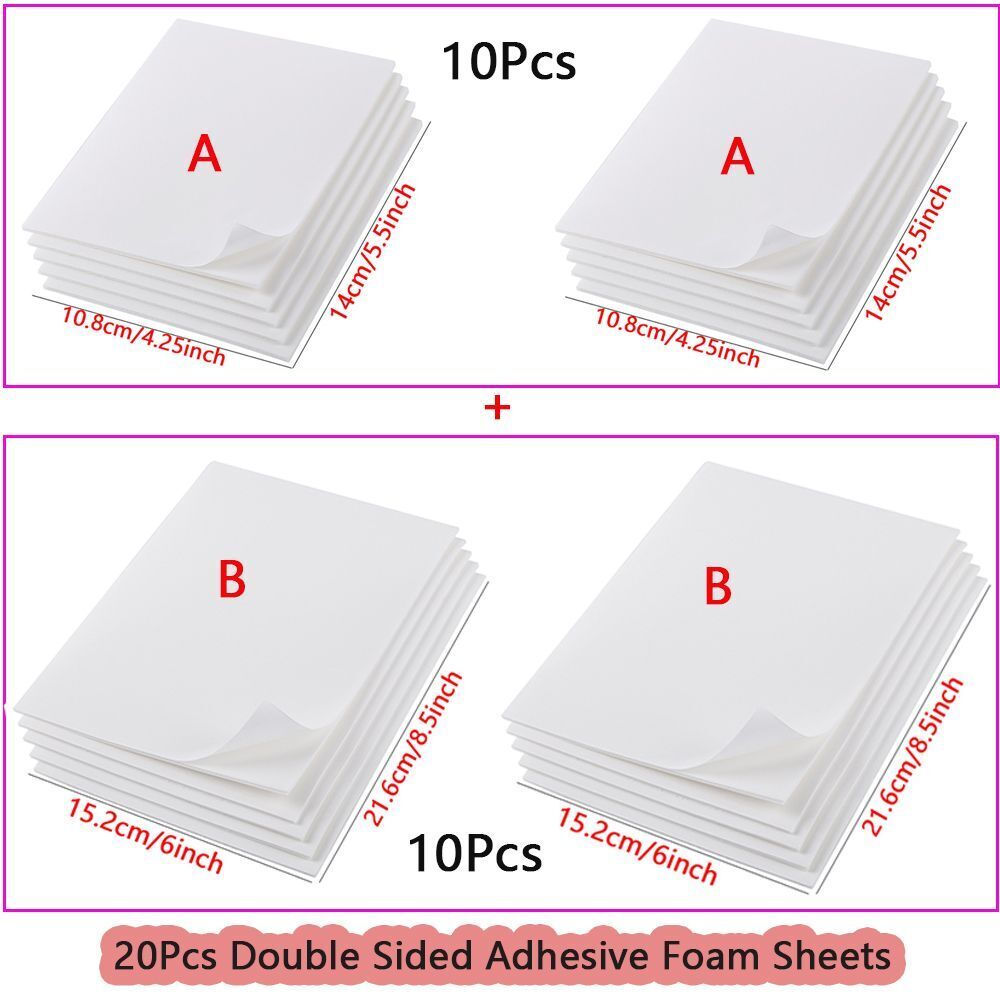 Scrapbooking Sticker 10-50Pcs Double Sided Adhesives Foam Sheets DIY Decorations