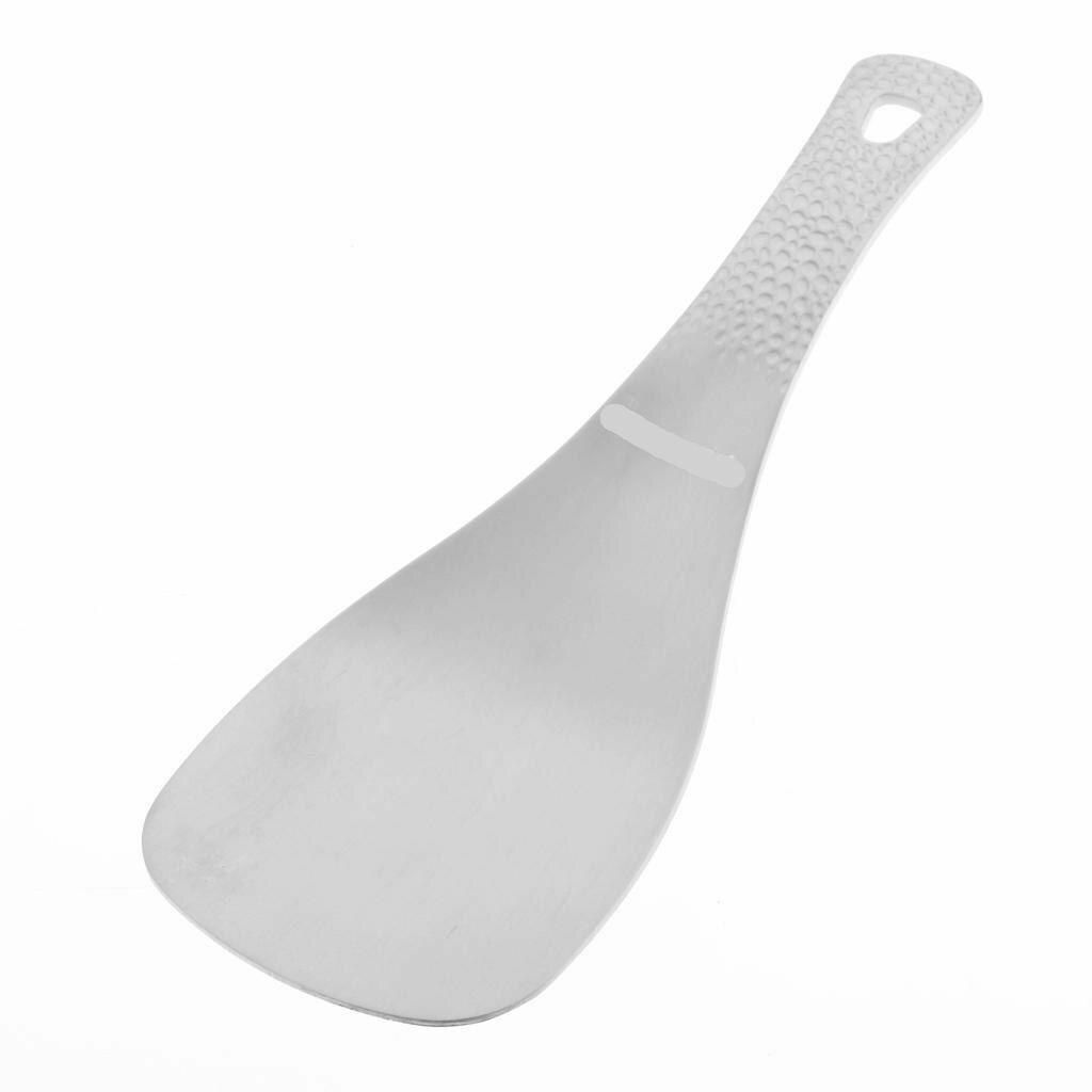 Rice Spoon Outdoor Titanium Cooking Shovel Flat Home Kitchen Paddle Silver Gray
