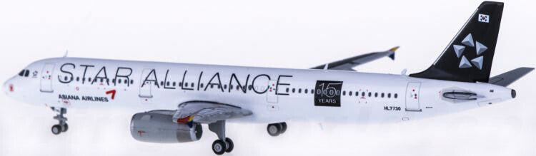 JC Wings Asiana for Airbus A321 HL7730 1/400 DIECAST Aircraft Pre-builded Model