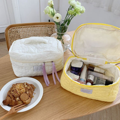 Flower Cloth Makeup Bag Cosmetic Organizer Storage Handbag Box Shape Toiletry