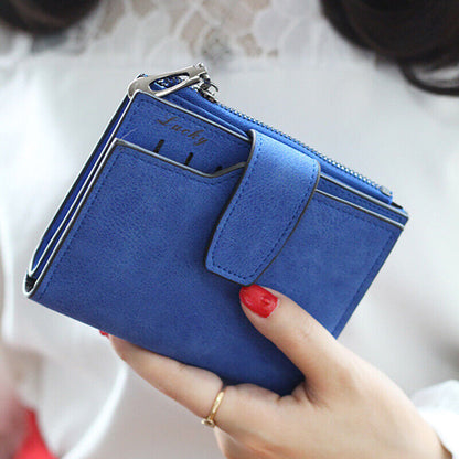 Women Card Clamps Coin Lady Wallet Handbag Purse Cash Clip Billfold Female Purse