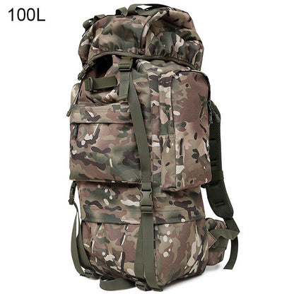100L Military Tactical Backpack Large Capacity Waterproof Travel Bag Rain Cover