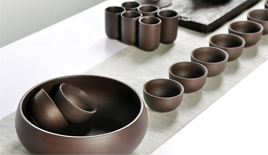 8 Tea Cups 35ml Chinese Kungfu Tea Cup Real Yixing Zisha Cup Of Tea Purple Clay