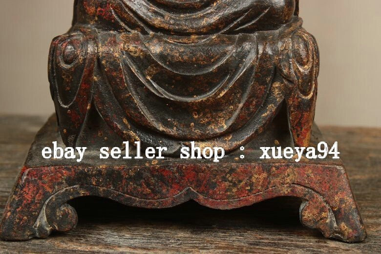 9.4" China Dynasty Bronze Gilt Sit Shakyamuni Sakyamuni Amitabha Buddha Statue