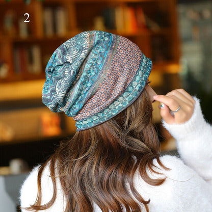 Women's Turban Cap Spring and Summer Outdoor Hat Breathable Pullover Cap Thin