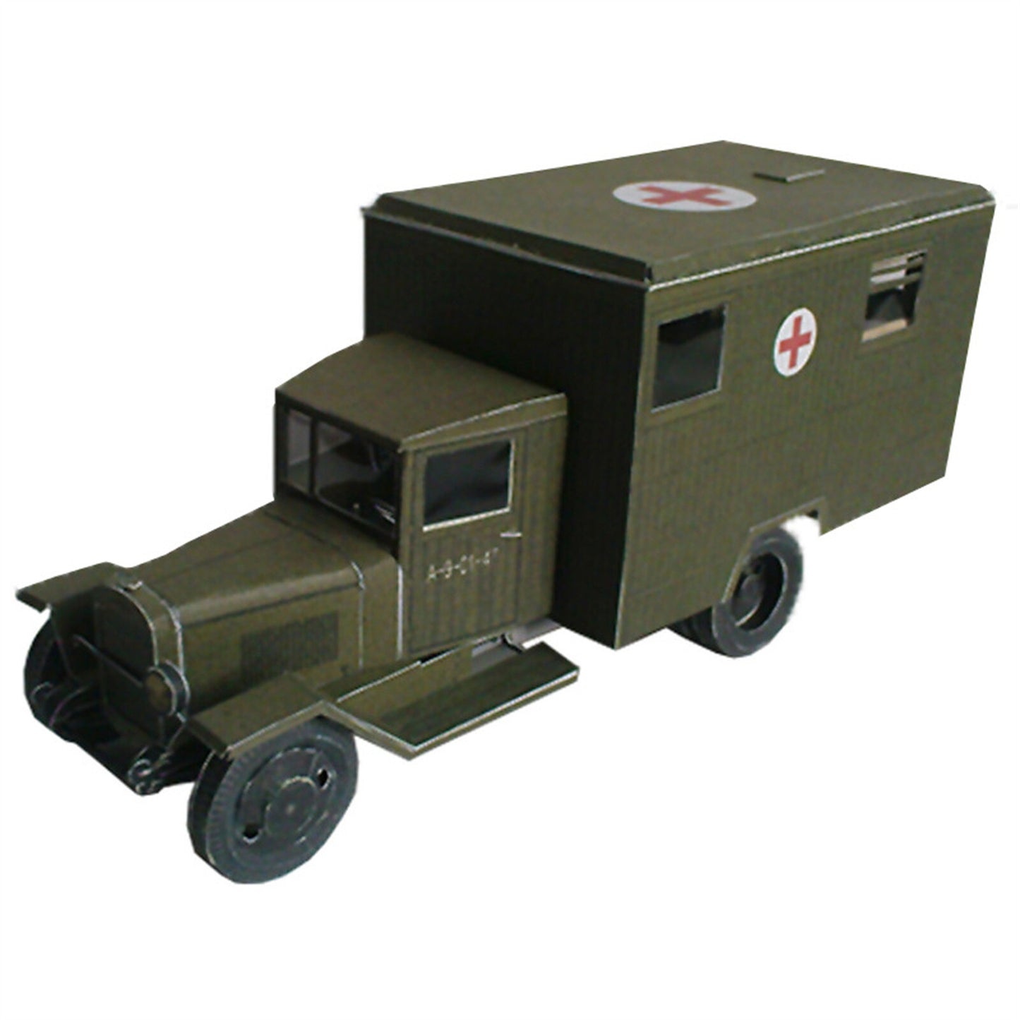 1:43 WWII Soviet Zis-44 Battlefield Ambulance Army Truck Paper Model Unassembled