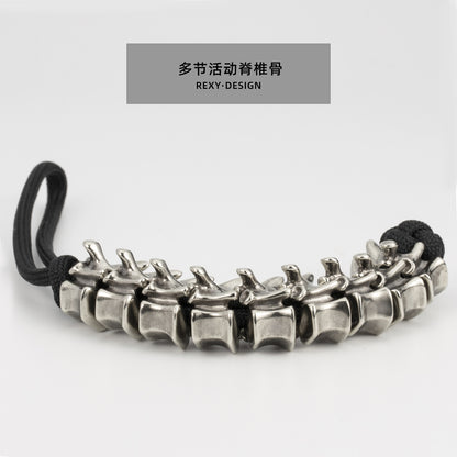 EDC Hand-woven Spine Umbrella Rope Skull Knife Handle Pendant keychain Pendant