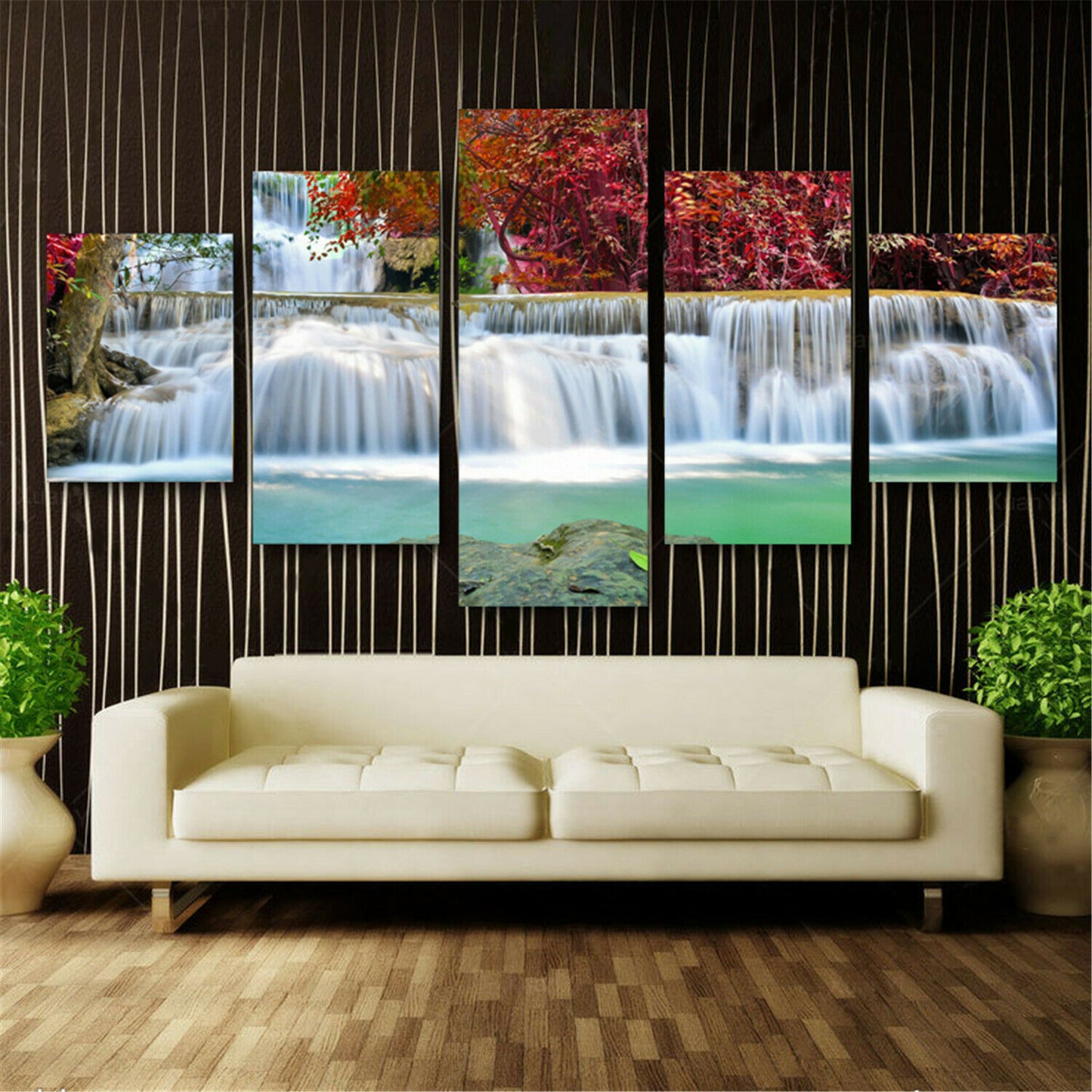 South East Asia Beach Landscape 5 Panel Canvas Print Wall Art Poster Home Decor