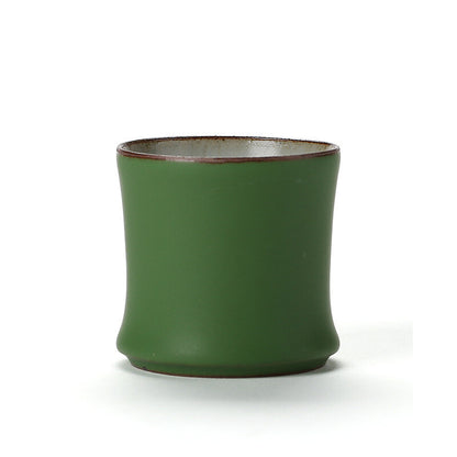 1pc Bamboo Green Ceramic Teacup Bamboo Green Glazed Master Cup Home Tea Mug