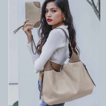 2pcs Celela Women Concealed Carry Studs Hobo Shoulder Handbag Tote Purse Bags