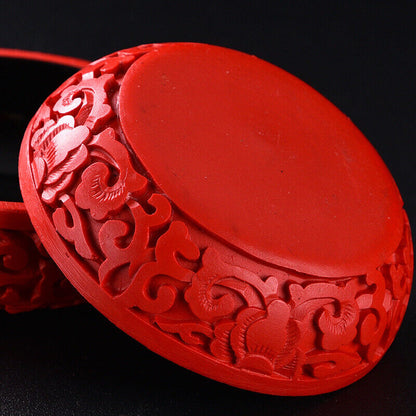 chinese lacquerware box Japan carved flower jewelry decor gift women Storage art