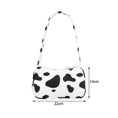 Animal Pattern Canvas Shoulder Bag Vintage Small Purse Square Handbag 22*14*8 CM