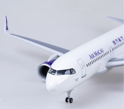 47CM 1:80 AIR MACAU AIRBUS A320neo Airplane Landing Gears Resin Aircraft Model
