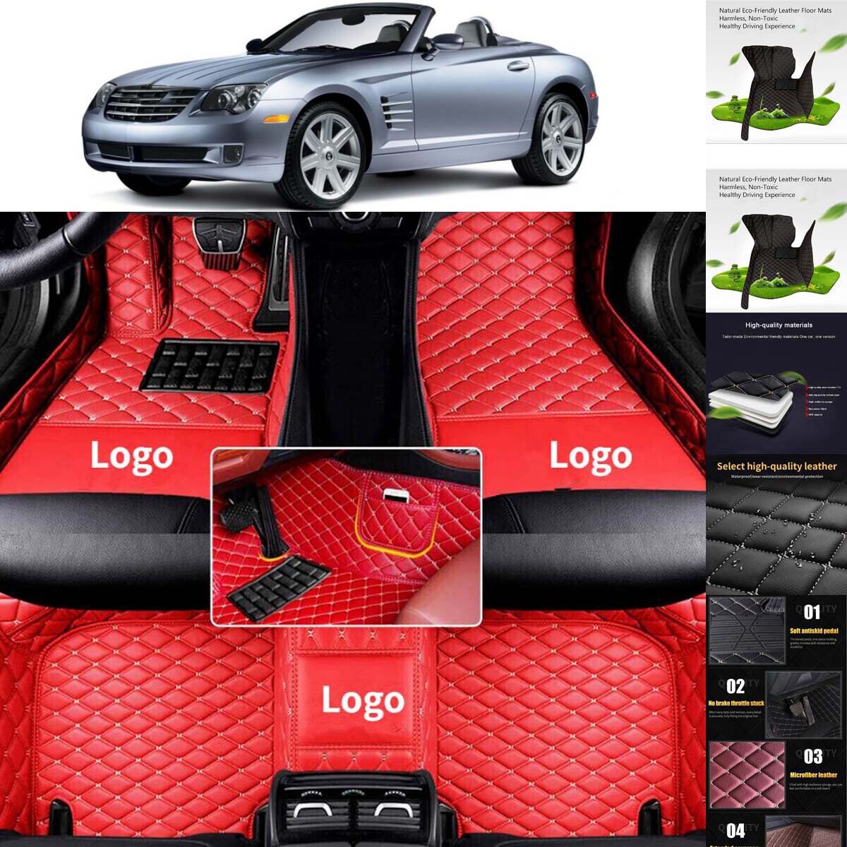 For Chrysler Crossfire 2004-2008 Custom Car Floor Mats Waterproof FloorLiners