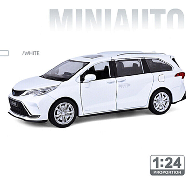 1:24 Toyota Sienna MPV Alloy Model Car Diecast Vehicle Sound Light Kids Gift Toy