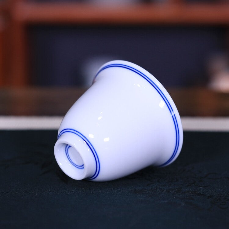 2.5" Collect Chinese White Glaze Porcelain White Glaze 70cc Cup