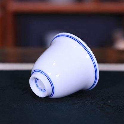 2.5" Collect Chinese White Glaze Porcelain White Glaze 70cc Cup